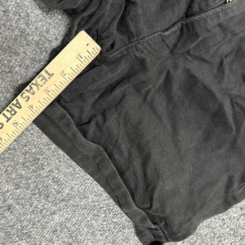 Levi's Shorts Womens Size 30 Black Mid Length Denim Cuffed Stretch Casual